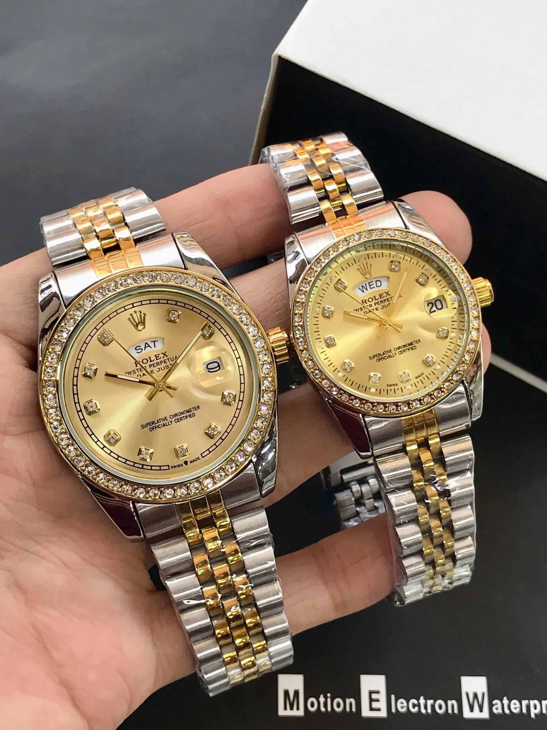 Premium Day Stone Couple Watches