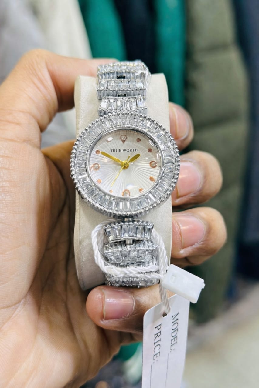 True Worth Ladies Stone Watch