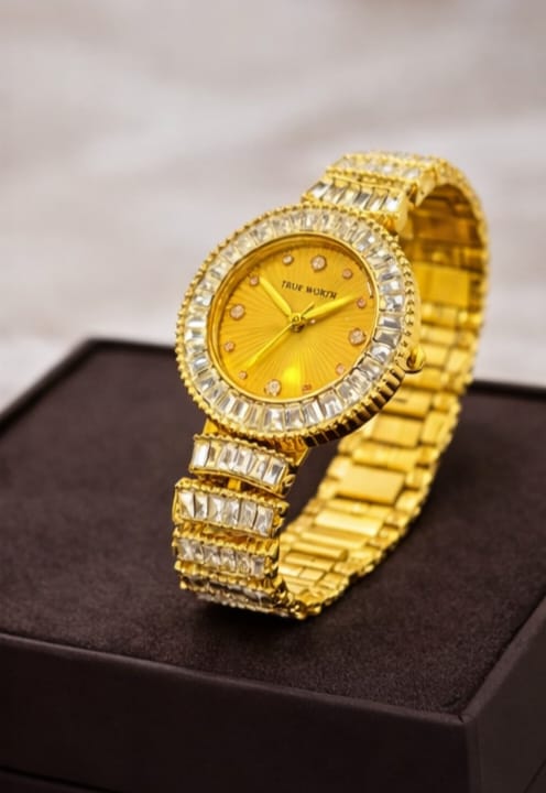 True Worth Ladies Stone Watch