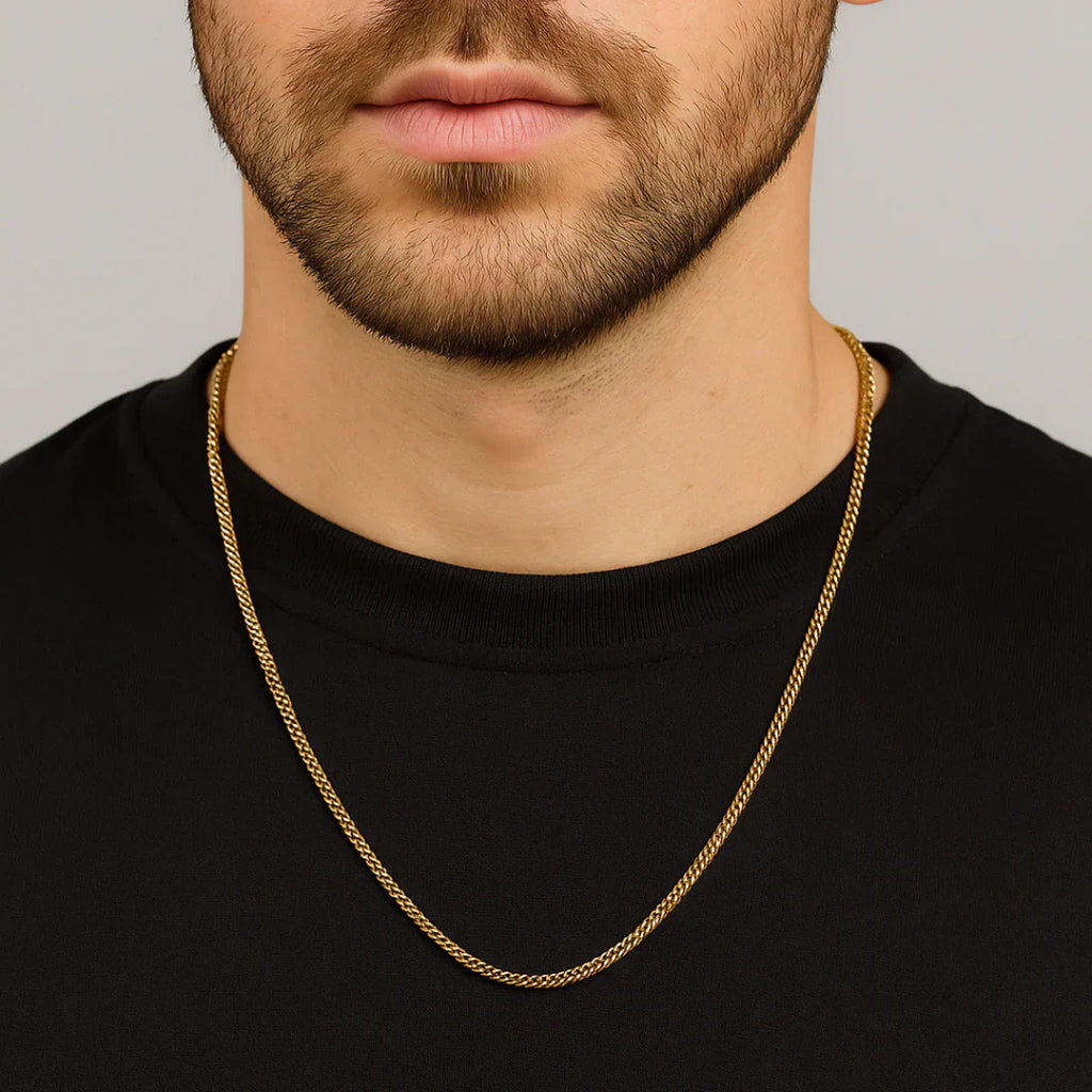 SQUAREWEAVE MEN’S GOLD CHAIN