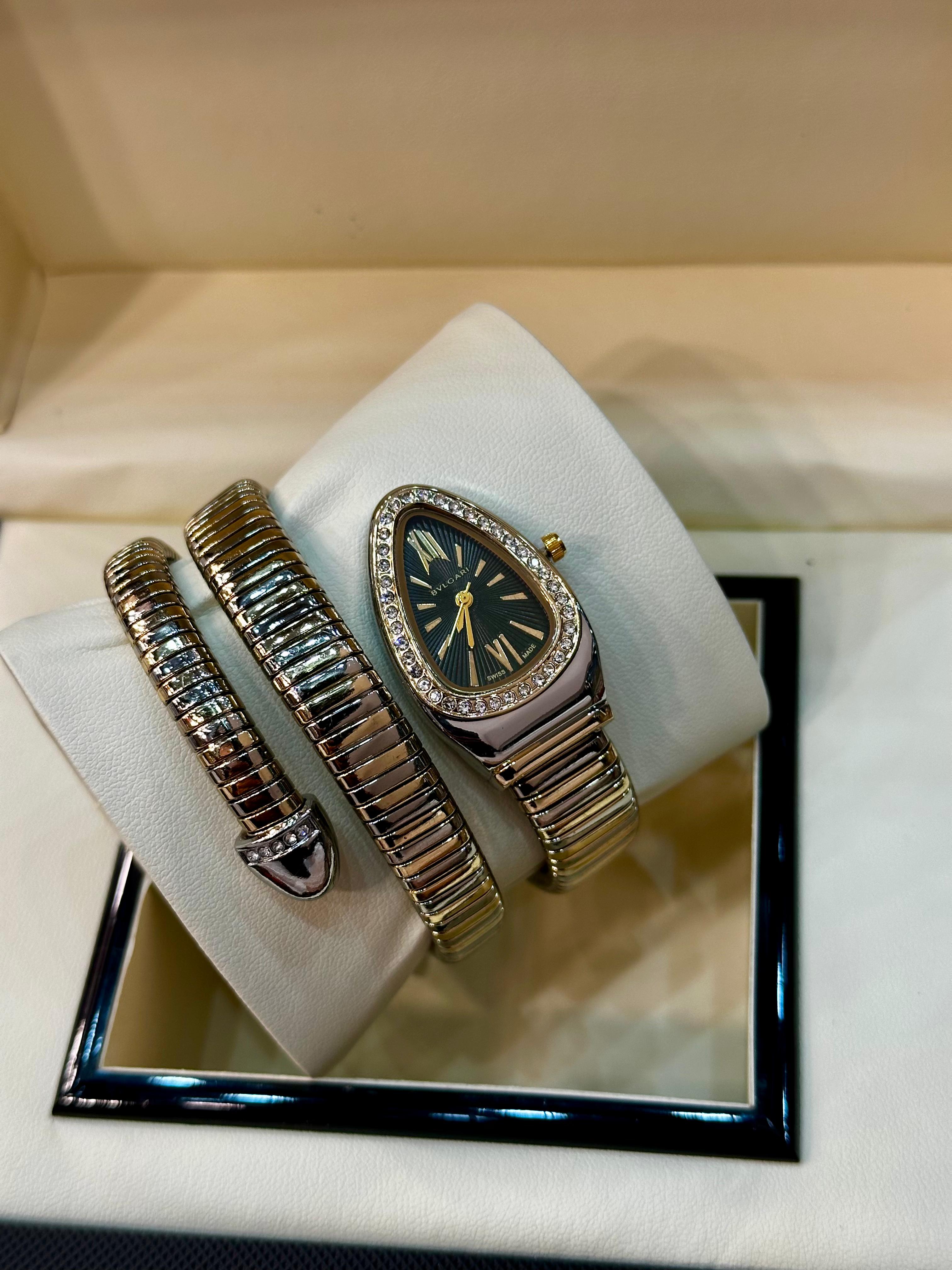 BVLGARI Snake Watch - Black Dial