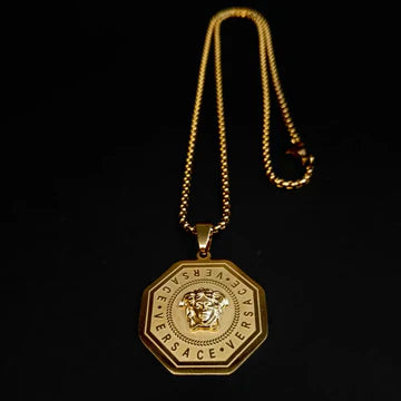 Versace Medusa Majesty Golden Amulet Pendant Necklace