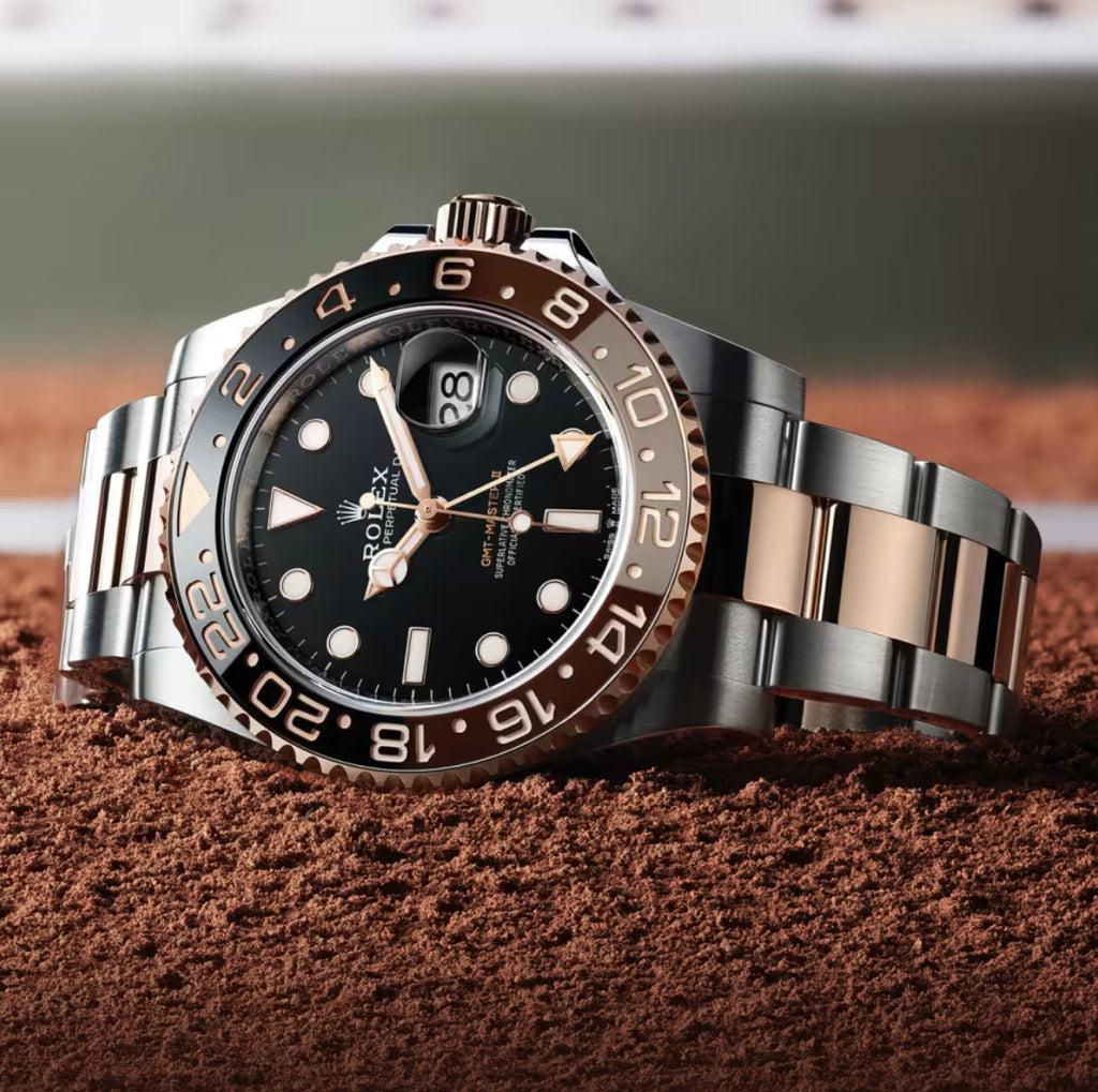 Rolex GMT Master II Stainless Steel and Rose Gold ''Root Beer'' Men's Watch