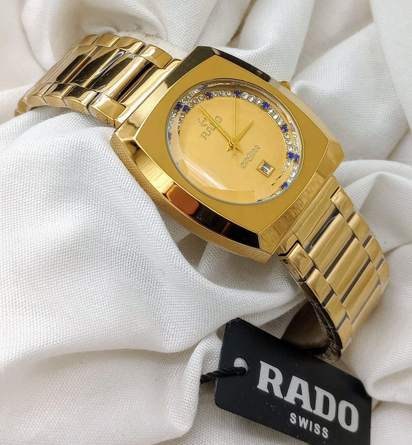 RADO Branded Men's Wrist Watch - Full Golden Latest Edition