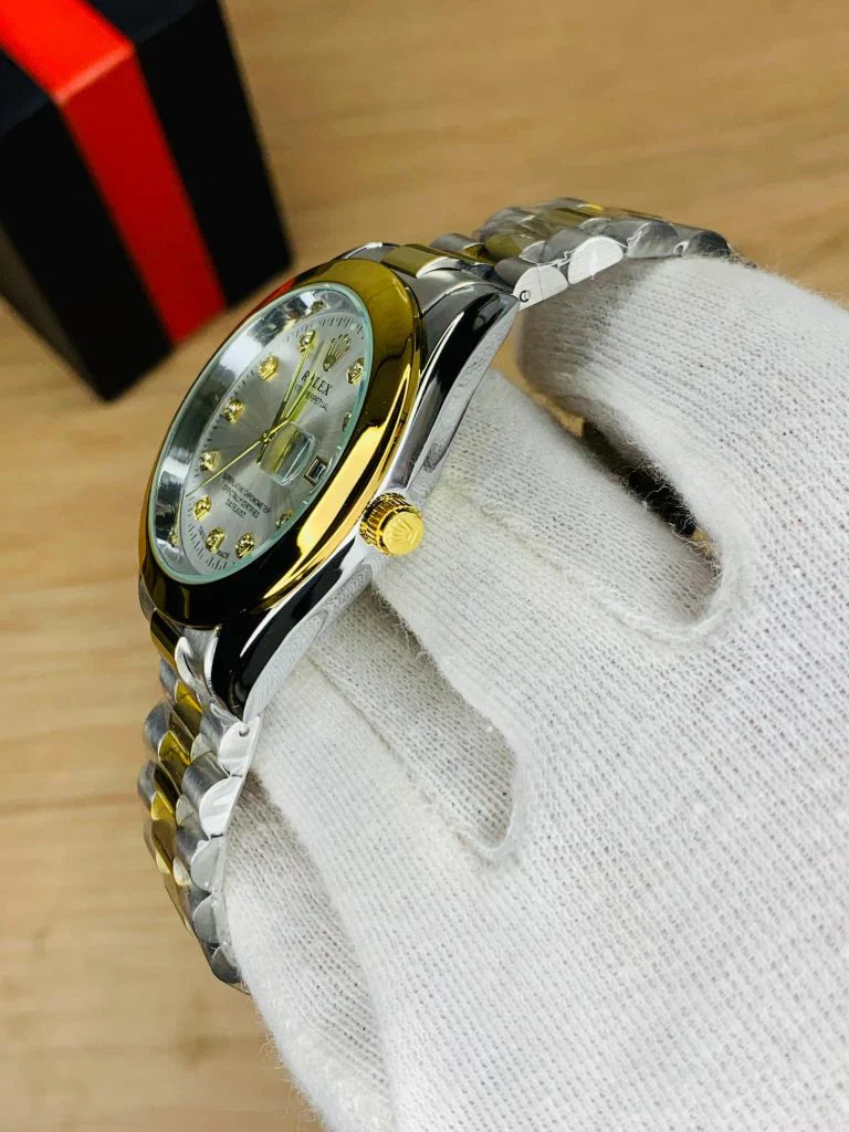 Rolex Premium Stone Model (Two Tone Gold)
