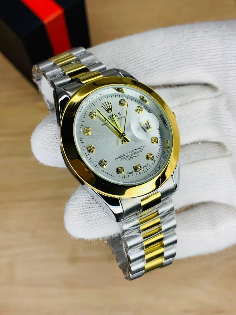 Rolex Premium Stone Model (Two Tone Gold)