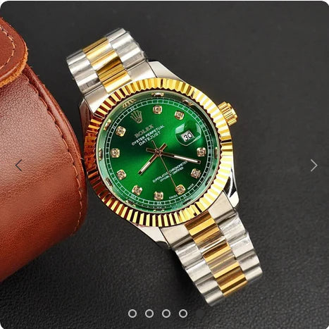 Premium Day Date Two Tone Silver Gold  Dial Watch