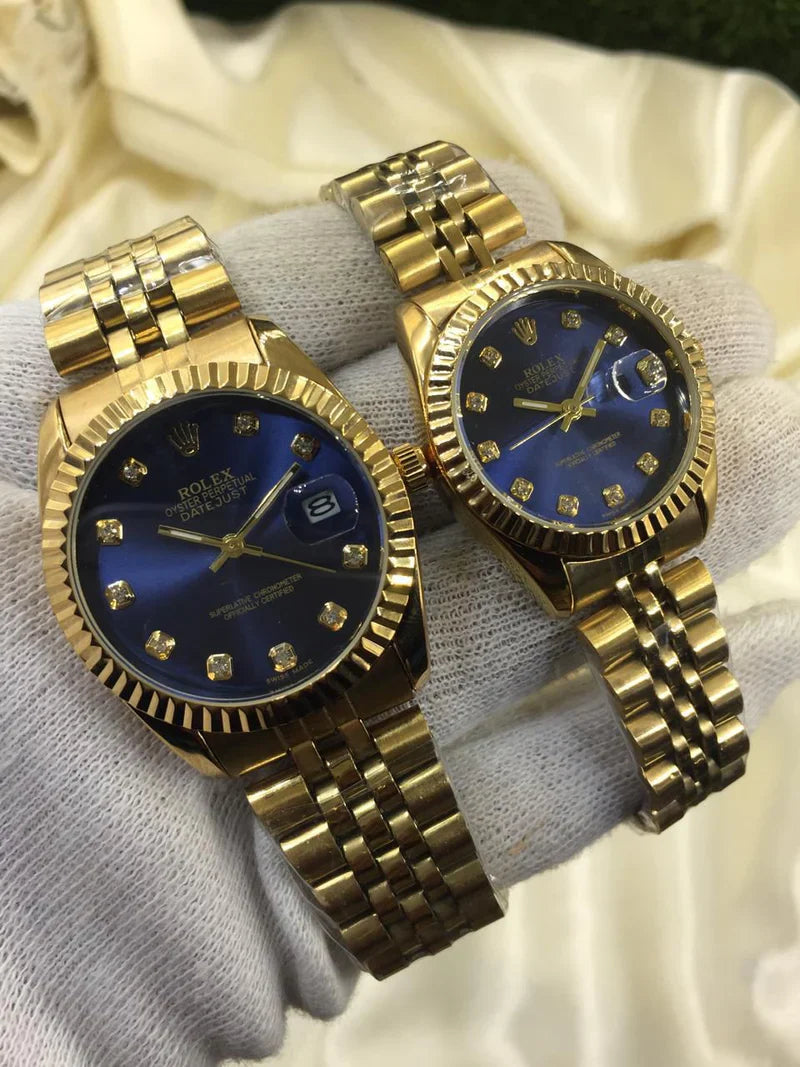 Premium Day Date Two Tone Couple Watches