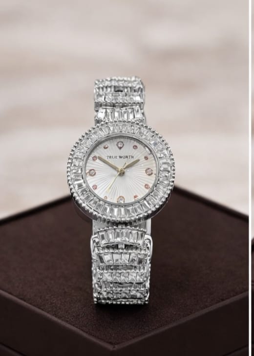 True Worth Ladies Stone Watch